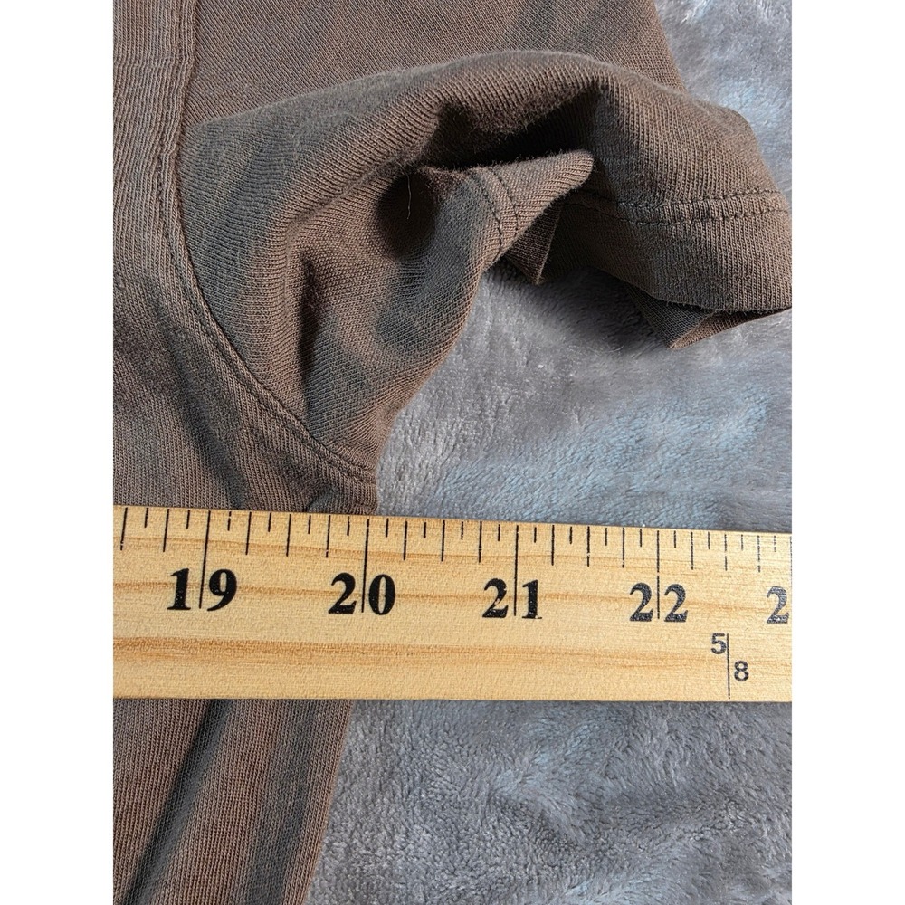 John Varvatos T-Shirt Mens Medium Brown Skeleton Graphic Top Hat Tee - Picture 5 of 6